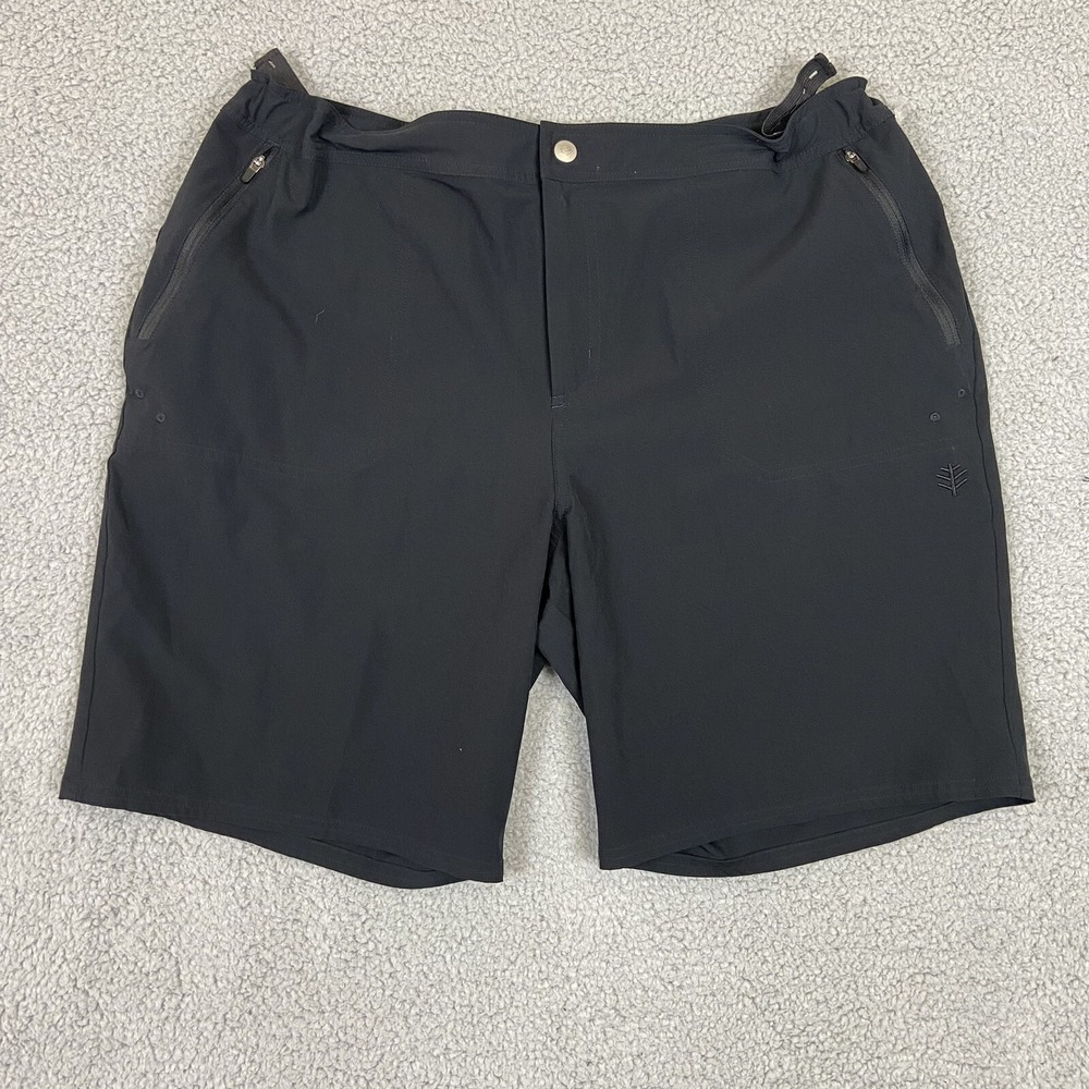 Coolibar Shorts Casual Walking Hiking Womens 16 Black UPF 50+ Sun Protection
